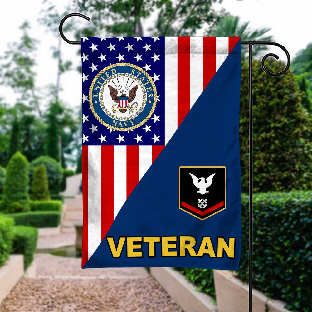 US Navy Rank US. Navy Veteran Garden Flag