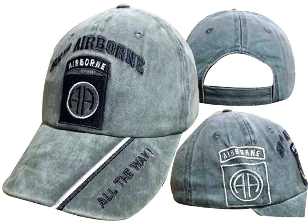 82nd Airborne All The Way! Olive Shadow Embroidered Cap CAP627B (TOPW)