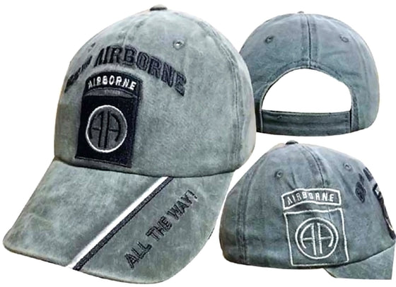 82nd Airborne All The Way! Olive Shadow Embroidered Cap CAP627B (TOPW)