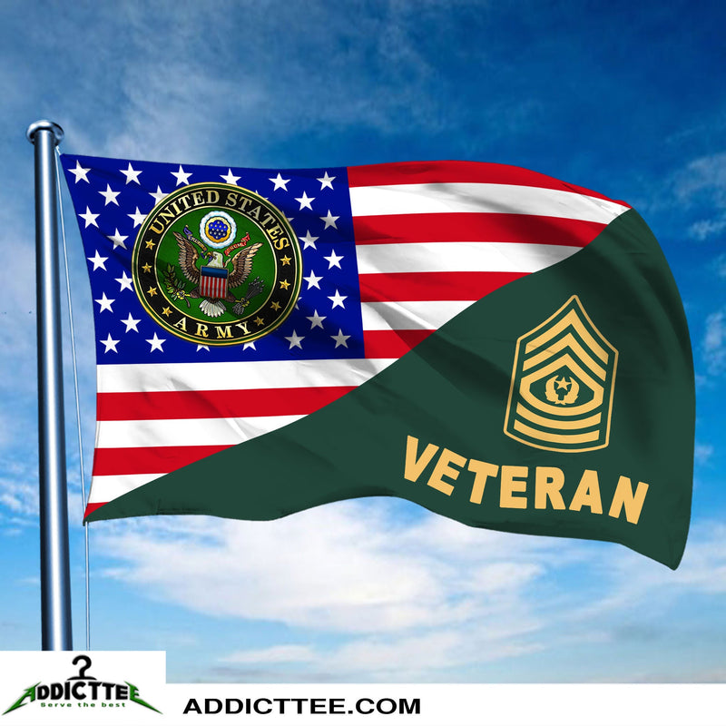3x5 US Army Rank Army Veteran Flag