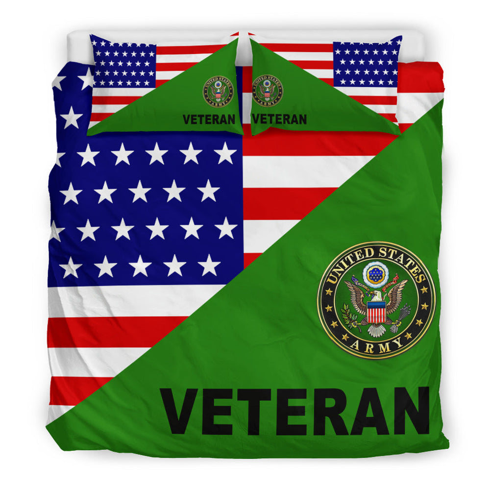 U.S. Army Veteran Bedding Set Beige Inside