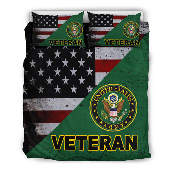 Army Veteran Bedding Set Black Inside