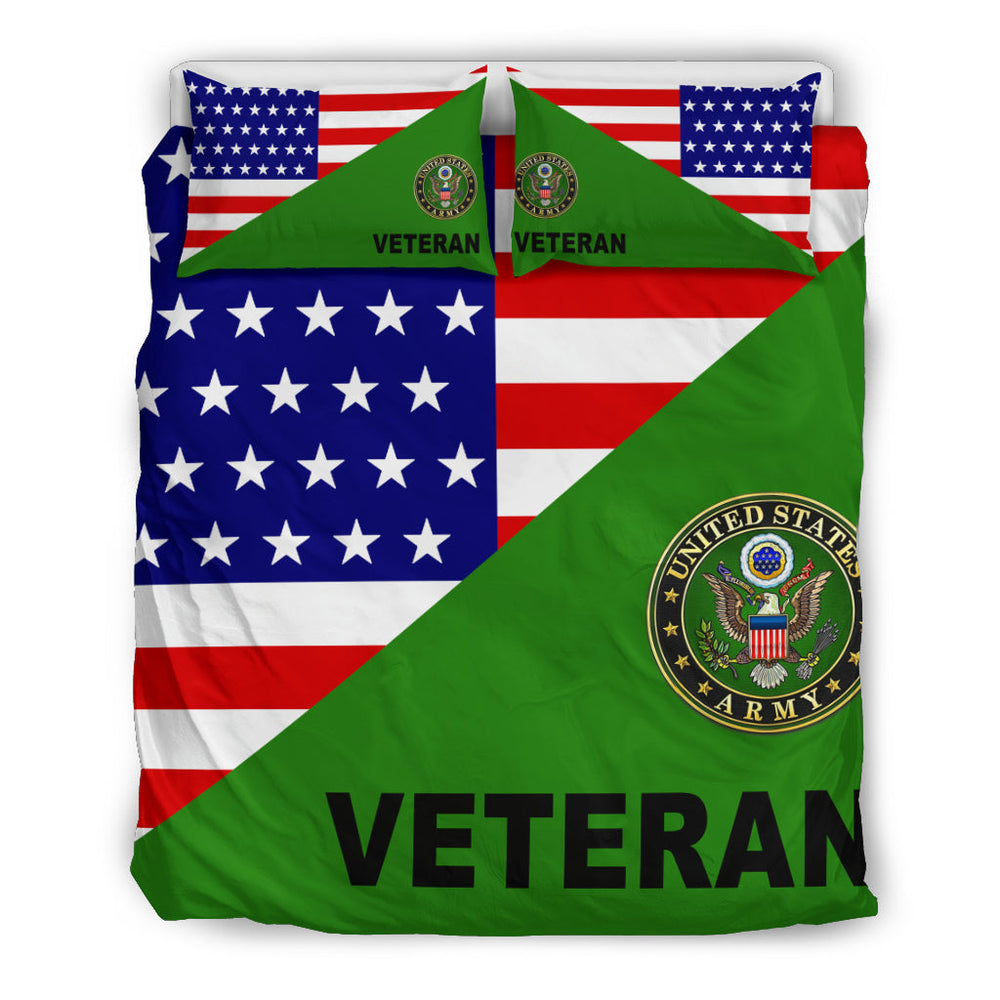 U.S. Army Veteran Bedding Set Beige Inside