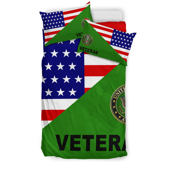 U.S. Army Veteran Bedding Set Beige Inside