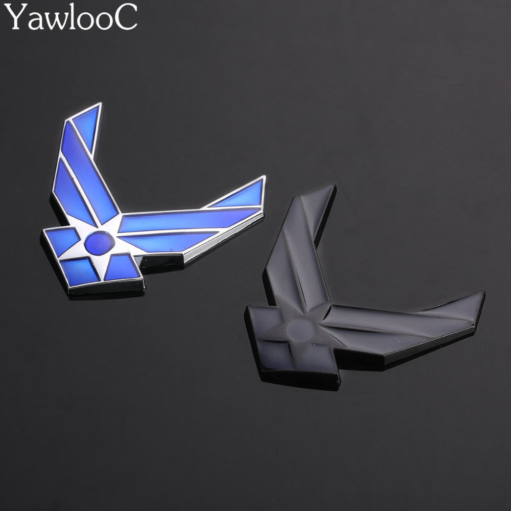 Car 3D USAF Air Force Chrome Metal Emblem Badge Auto Refitting Decal
