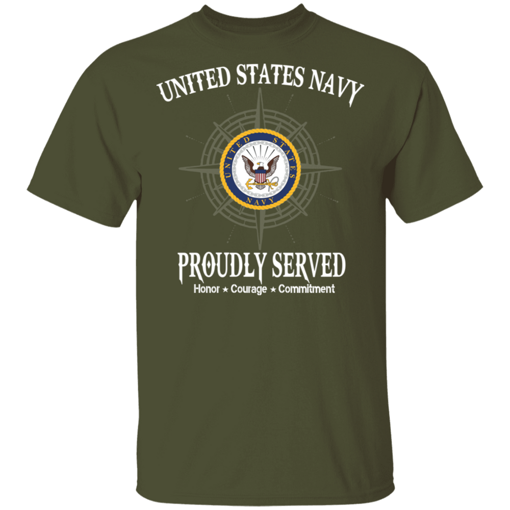 USN PROUDLY SERVED NAVY LOGO SHIRT