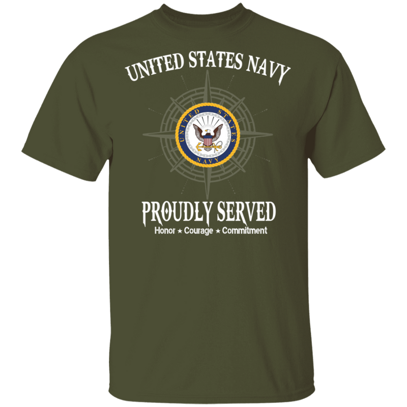 USN PROUDLY SERVED NAVY LOGO SHIRT