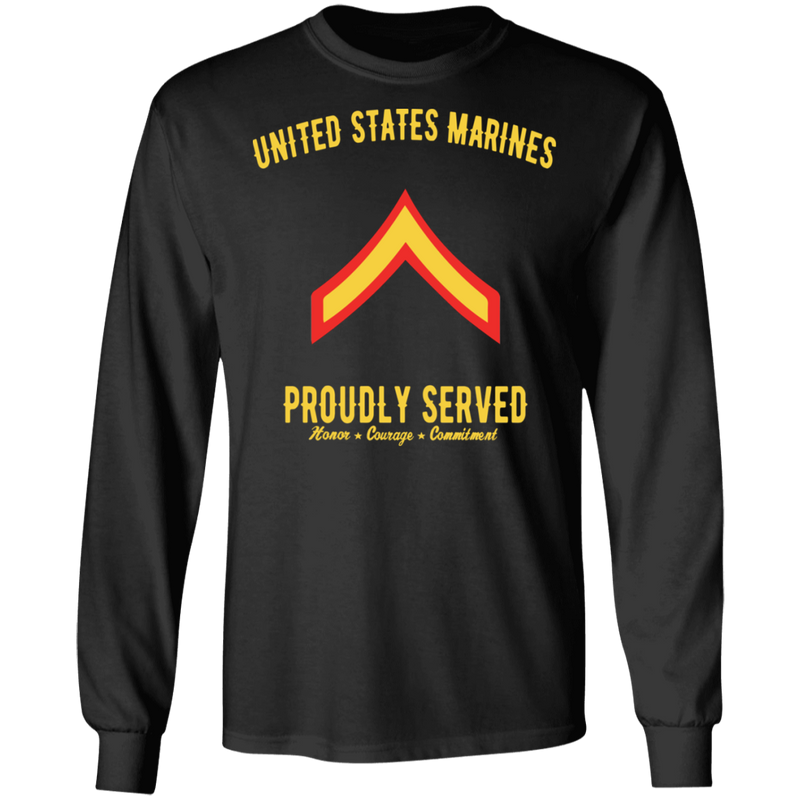 US MARINE PROUDLY SERVED E2 SHIRT