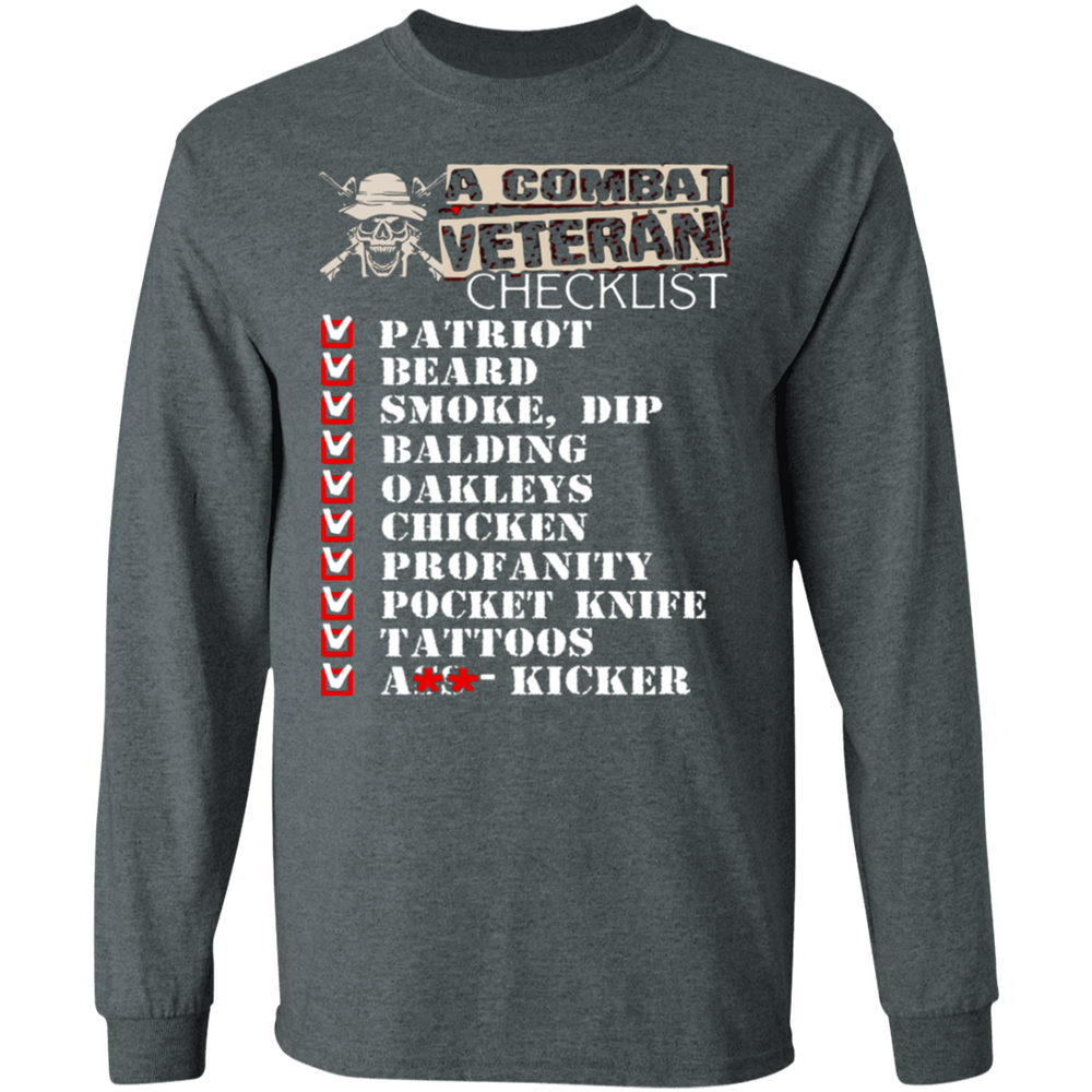 A COMBAT VETERAN CHECKLIST SHIRT