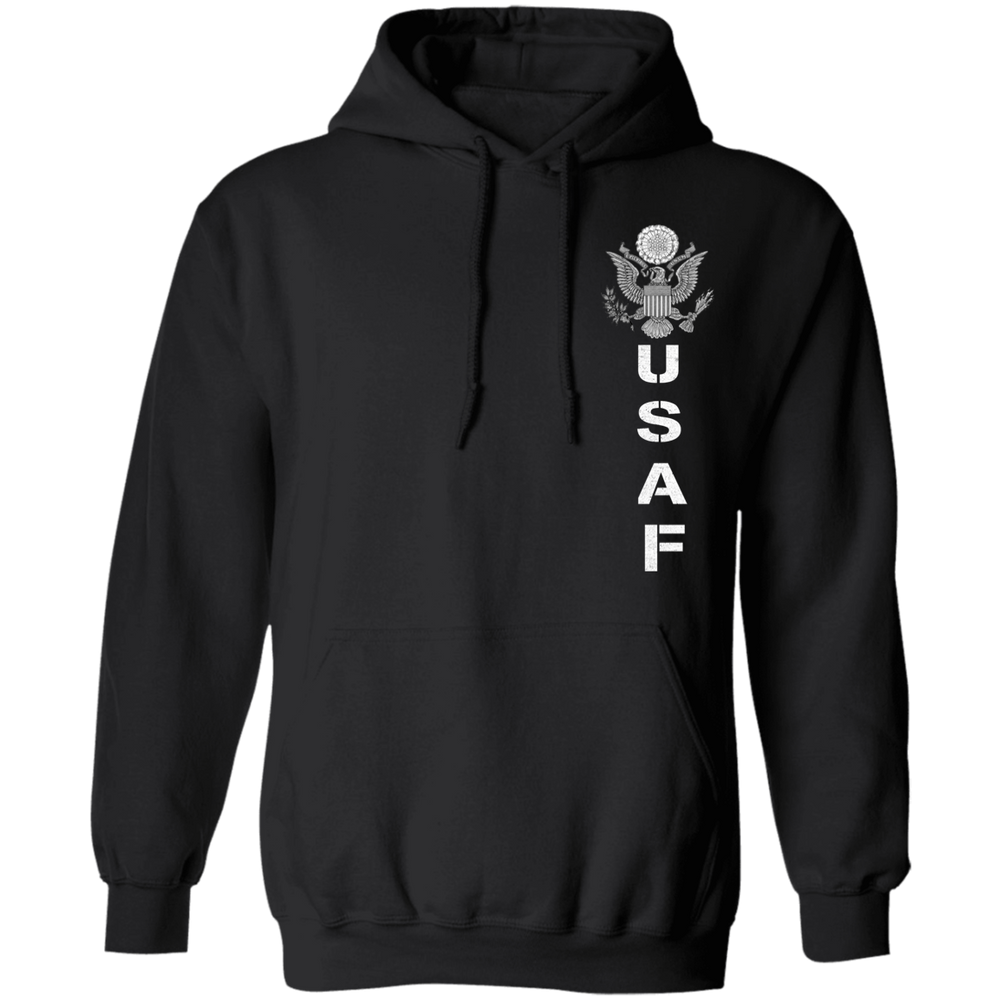 USAF LOGO ON LEFT SHIRT