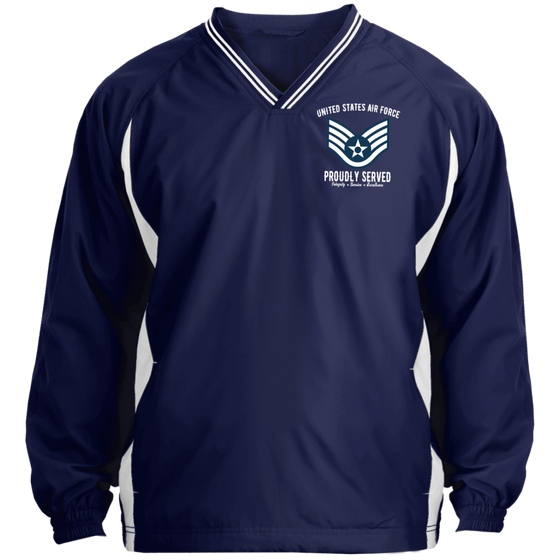 USAF RANK E5 EMBROIDERED WINDSHIRT JACKET POLO