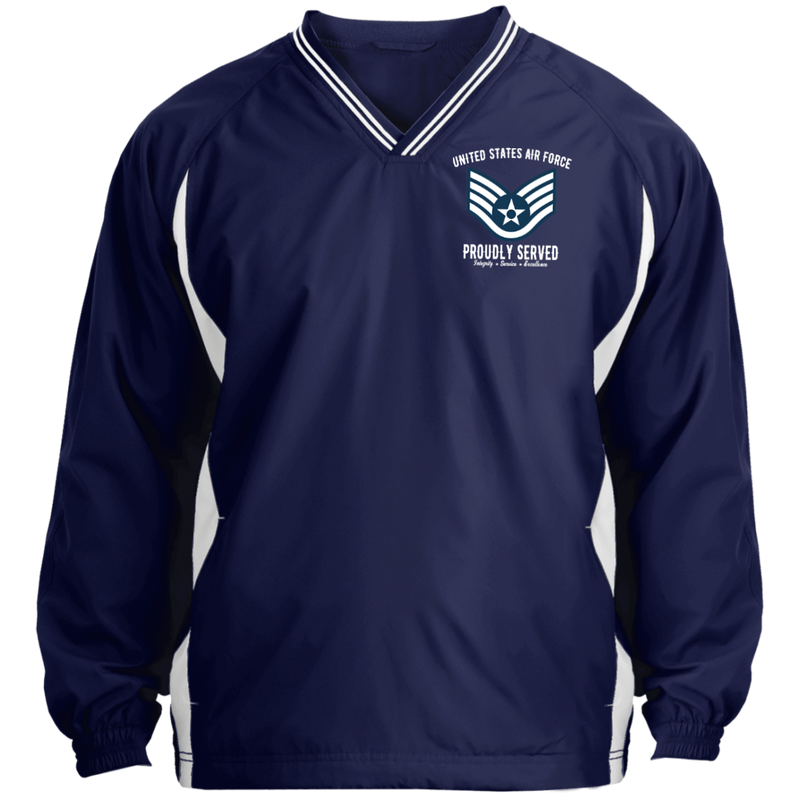 USAF RANK E5 EMBROIDERED WINDSHIRT JACKET POLO