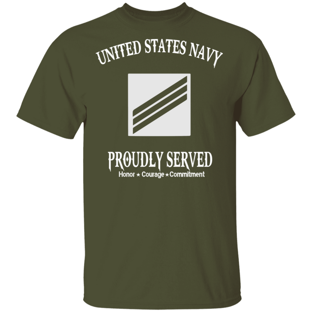 USN E3 SEAMAN PROUDLY SERVED SHIRT