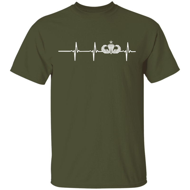 Senior Parachutist Badge Heartbeat Shirt