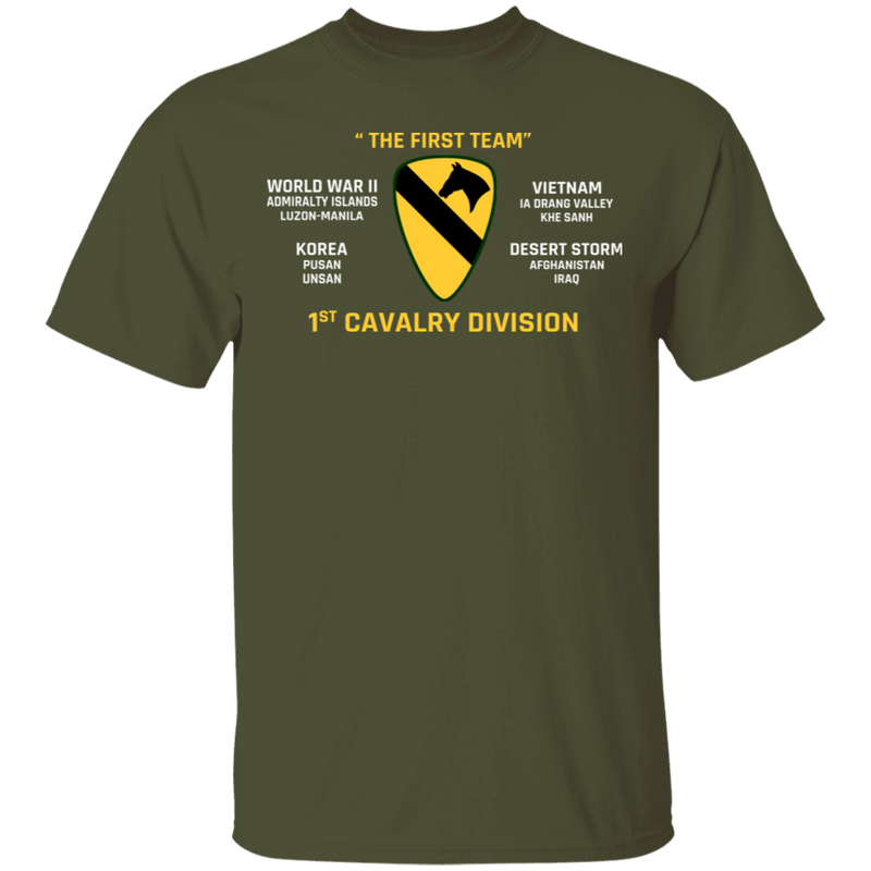 THE FIRST TEAM 1ST CAVALRY DIVISION SHIRT