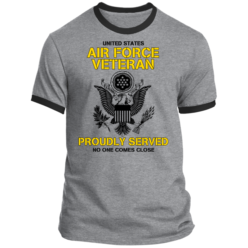 US AIR FORCE PROUDLY SERVED NO ONE COMES CLOSE GT SHIRT
