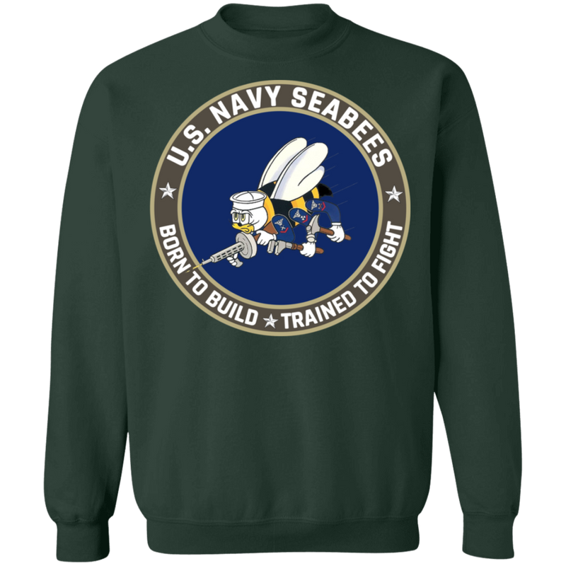 USN SEABEES BORN TO BUILD TRAINED TO FIGHT SHIRT