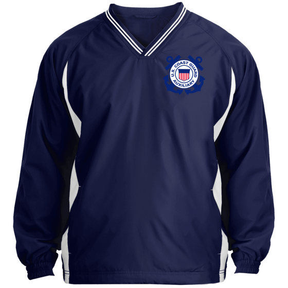 Coast Guard Auxiliary Embroidery Windshirt Jacket Polo