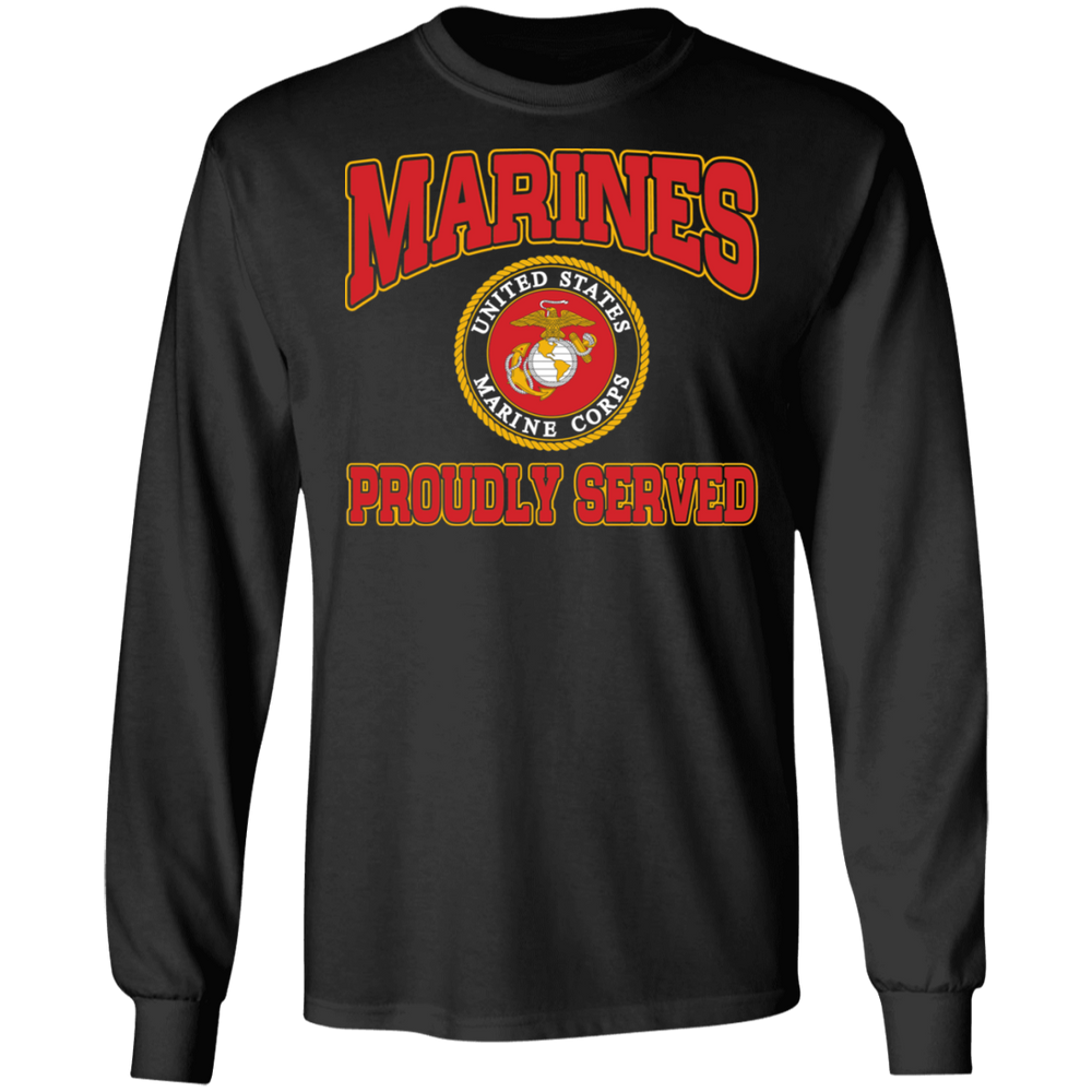 MARINES PROUDLY SERVED LOGO SHIRT