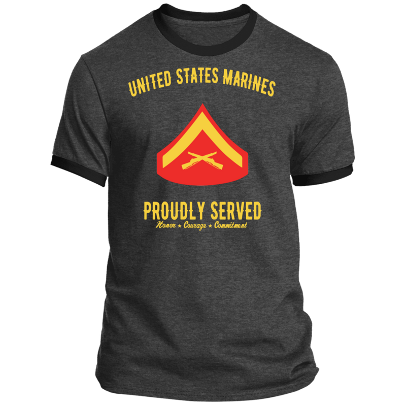 USMC CORPORAL E-3 PROUDLY SERVED SHIRT