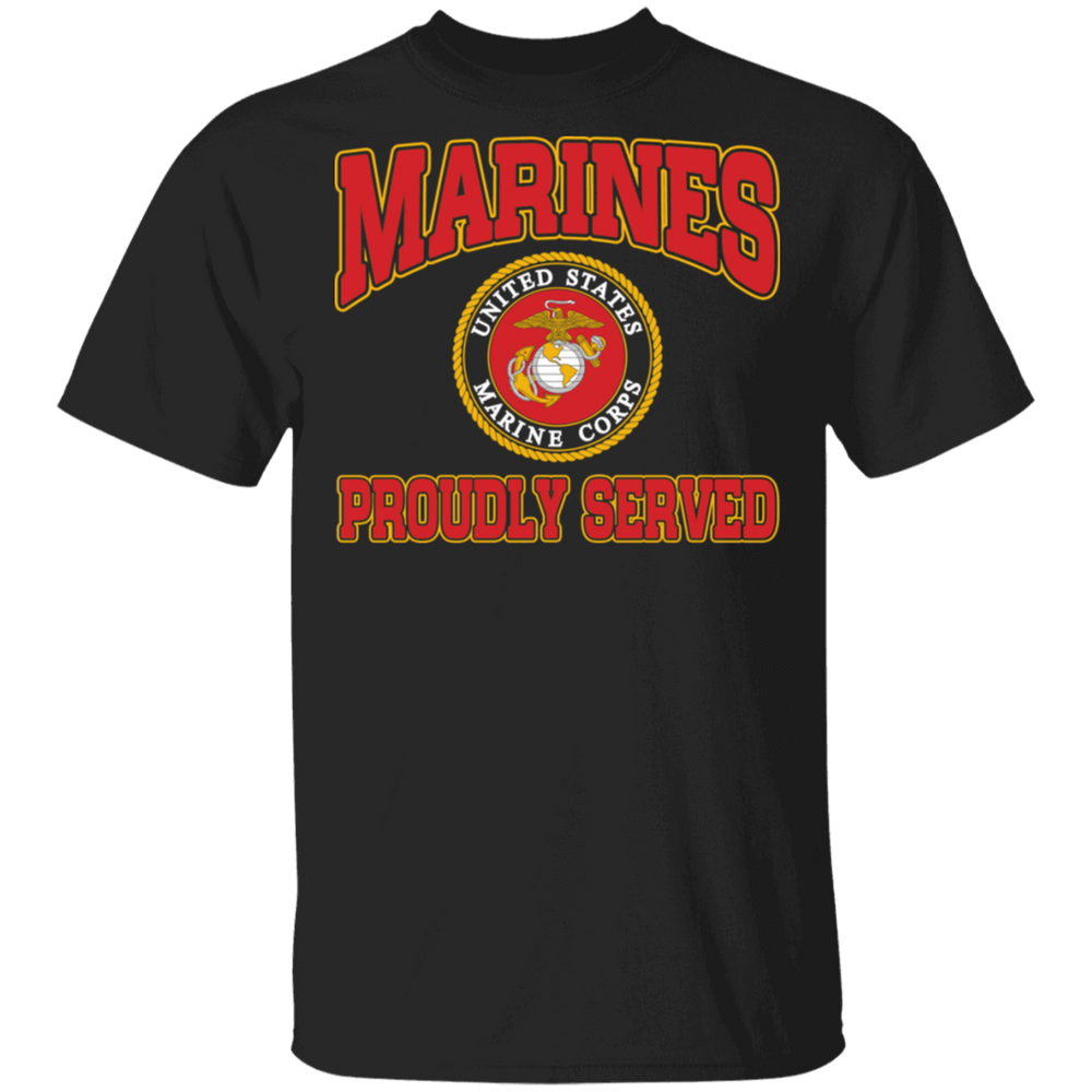 MARINES PROUDLY SERVED LOGO SHIRT