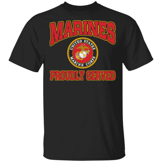 MARINES PROUDLY SERVED LOGO SHIRT