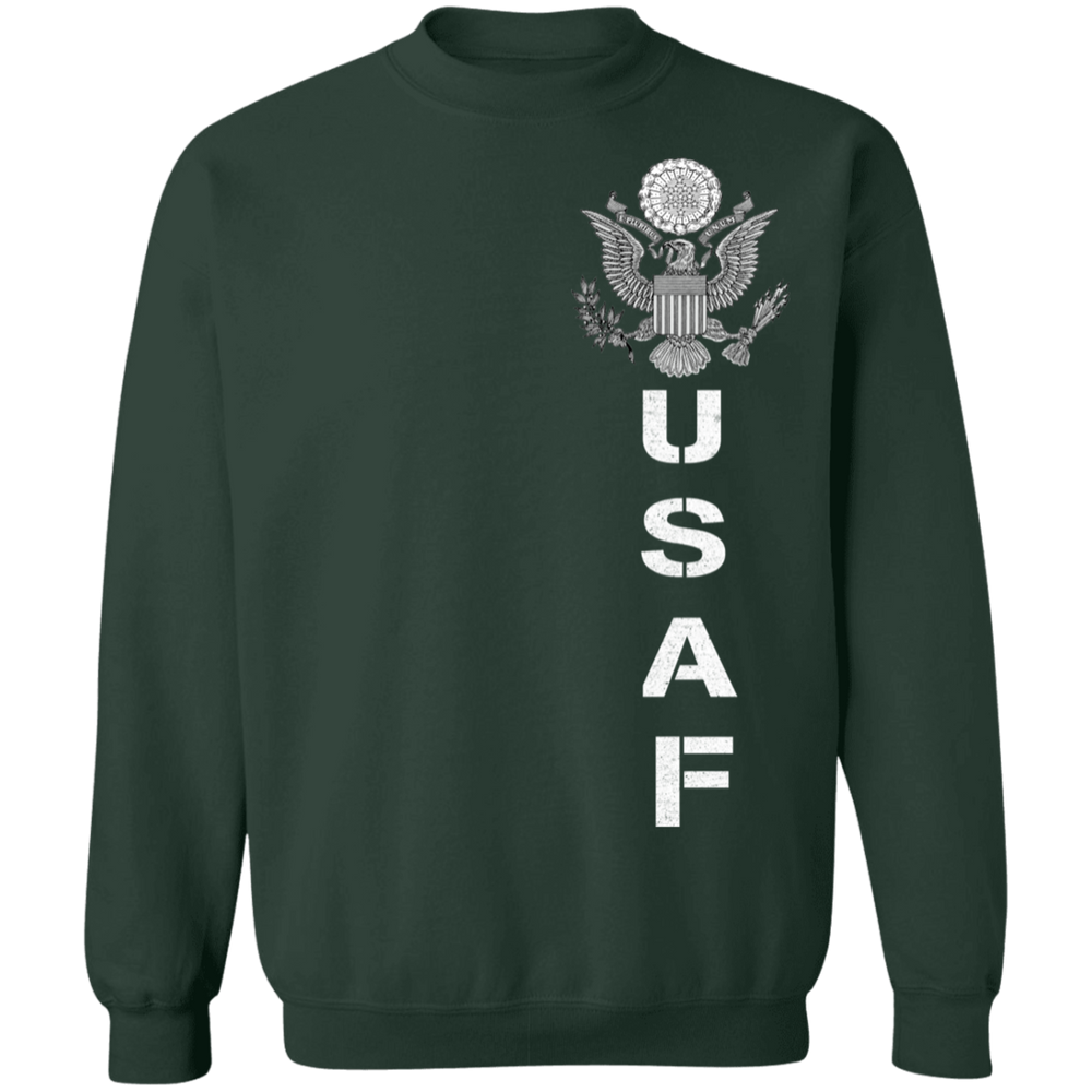 USAF LOGO ON LEFT SHIRT