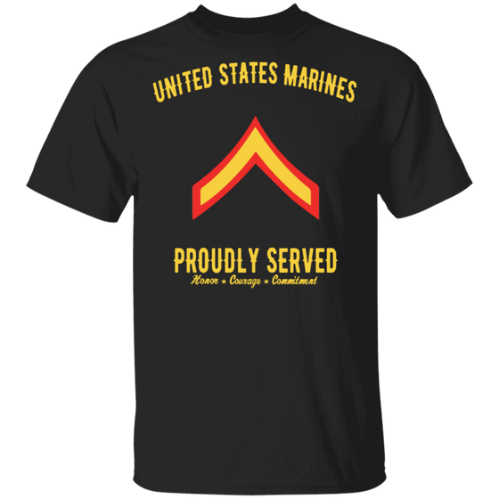 US MARINE PROUDLY SERVED E2 SHIRT