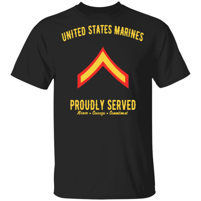 US MARINE PROUDLY SERVED E2 SHIRT