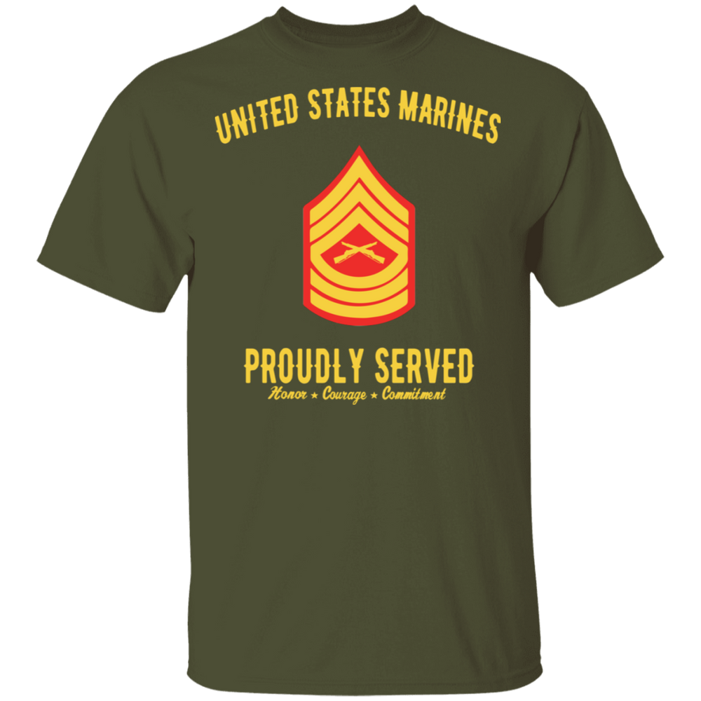 USMC MASTER SERGEANT E-8 PROUDLY SERVED SHIRT