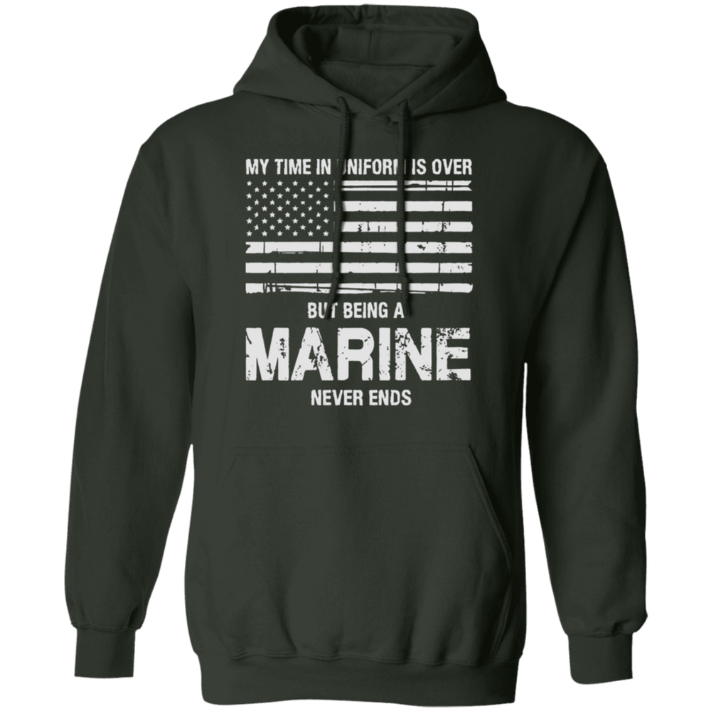 BEING AN MARINE NEVER ENDS SHIRT