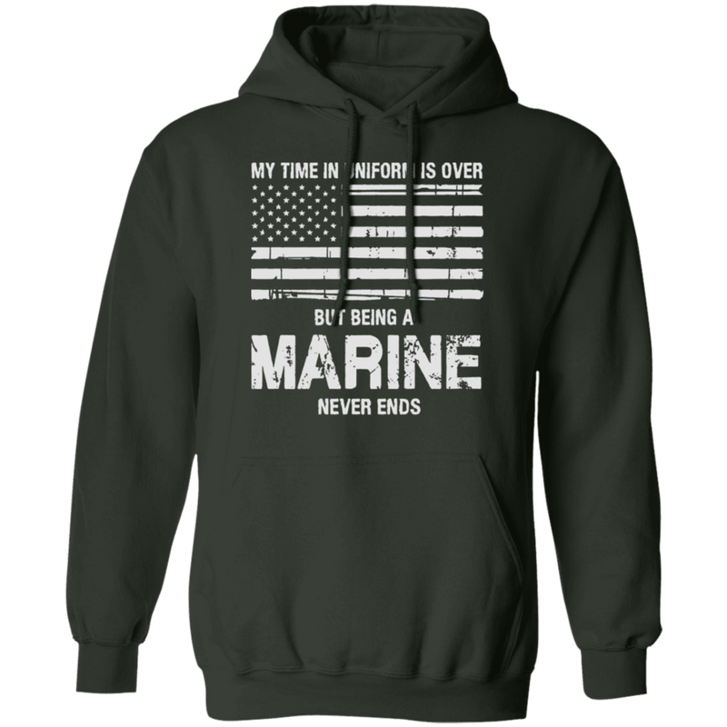 BEING AN MARINE NEVER ENDS SHIRT