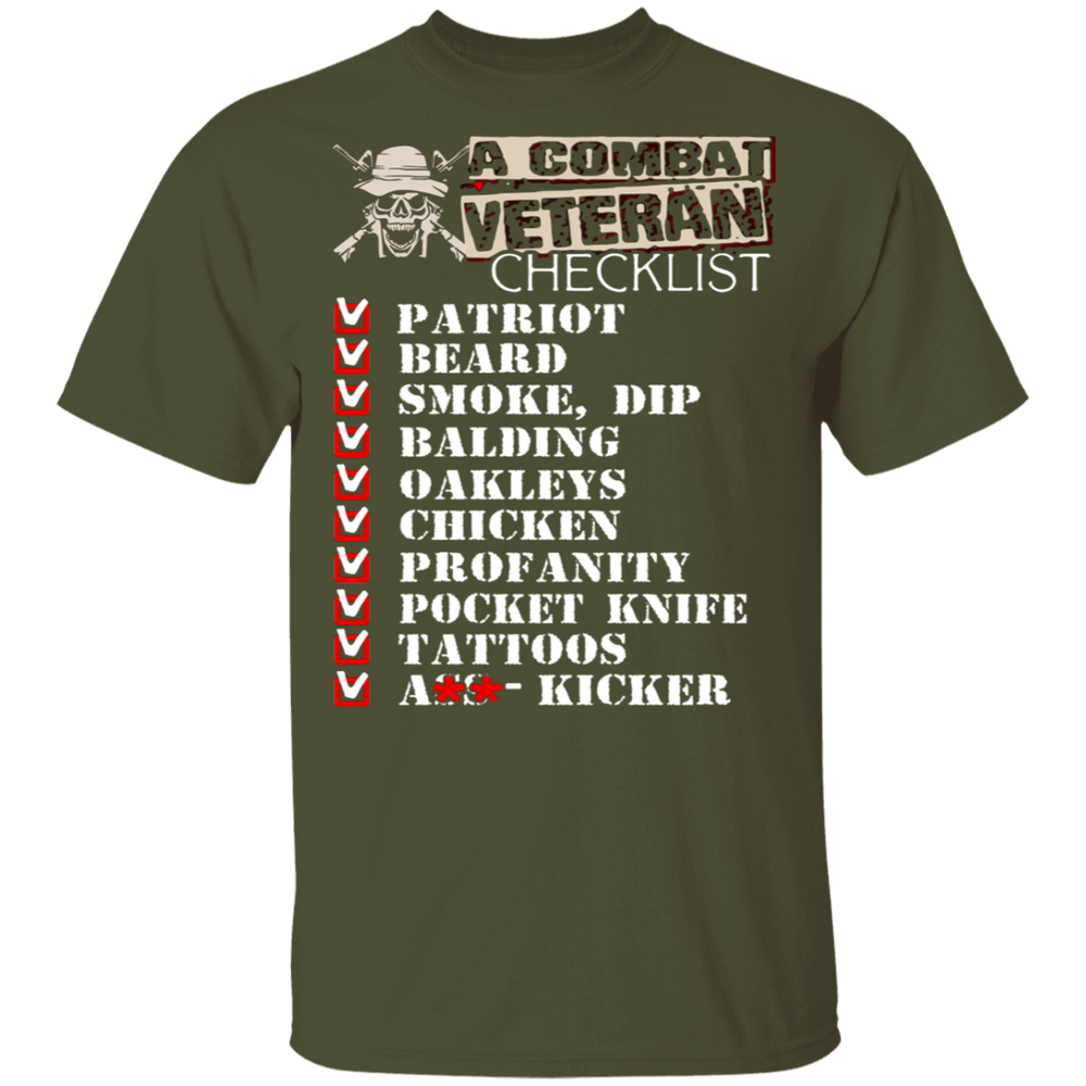 A COMBAT VETERAN CHECKLIST SHIRT