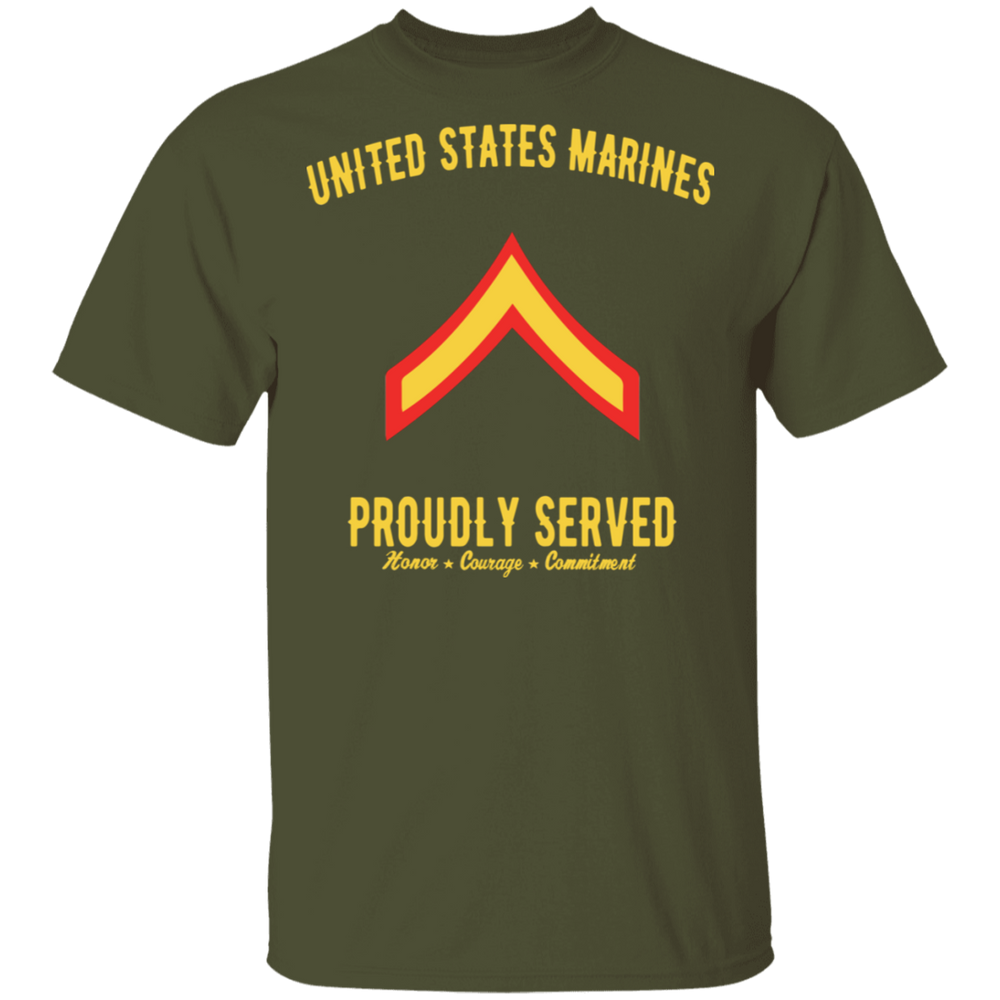 US MARINE PROUDLY SERVED E2 SHIRT
