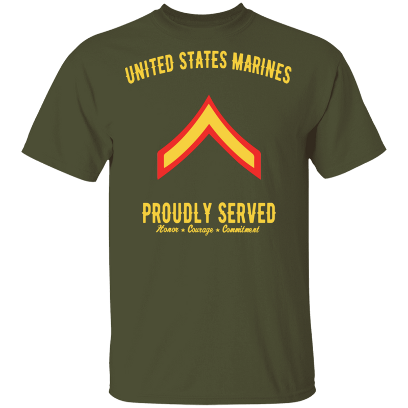 US MARINE PROUDLY SERVED E2 SHIRT