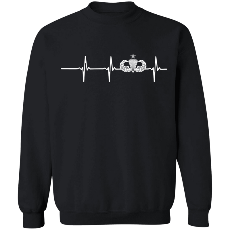 Senior Parachutist Badge Heartbeat Shirt
