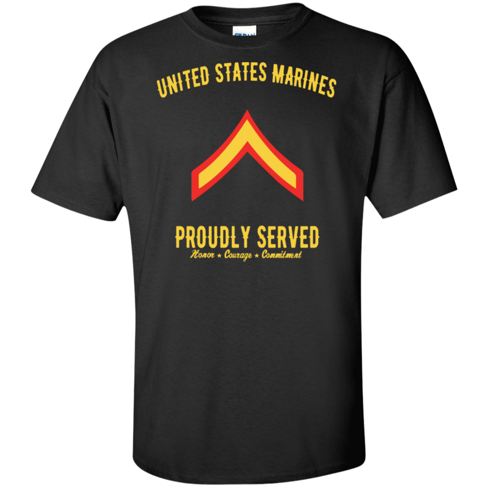 US MARINE PROUDLY SERVED E2 SHIRT