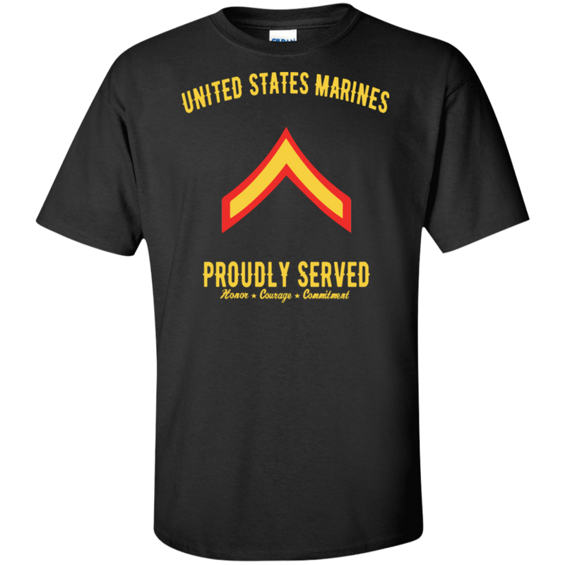 US MARINE PROUDLY SERVED E2 SHIRT