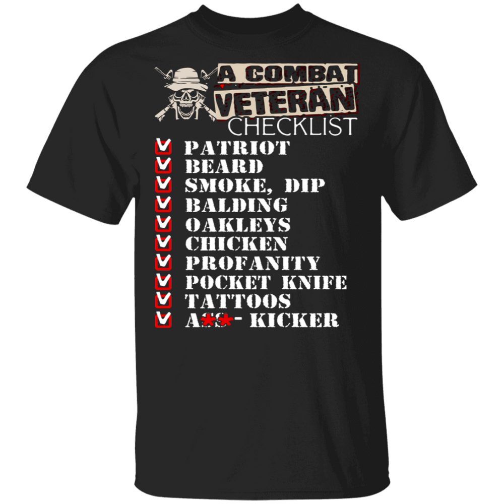 A COMBAT VETERAN CHECKLIST SHIRT
