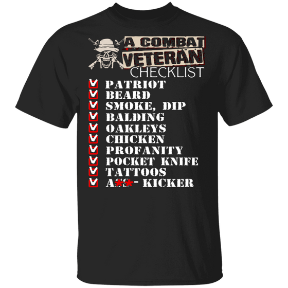 A COMBAT VETERAN CHECKLIST SHIRT