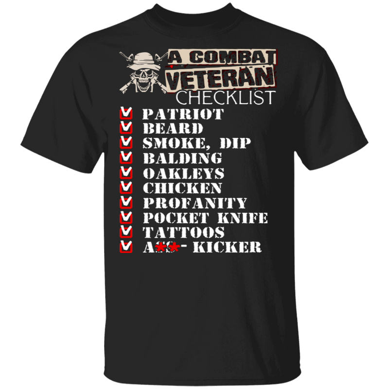 A COMBAT VETERAN CHECKLIST SHIRT