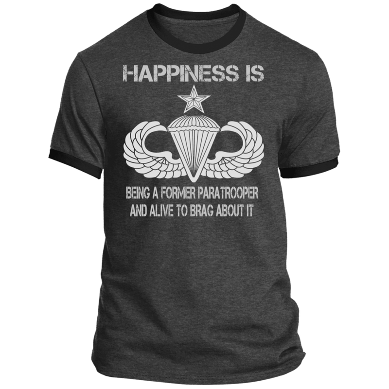 HAPPINESS IS SENIOR PARACHUTIST SHIRT
