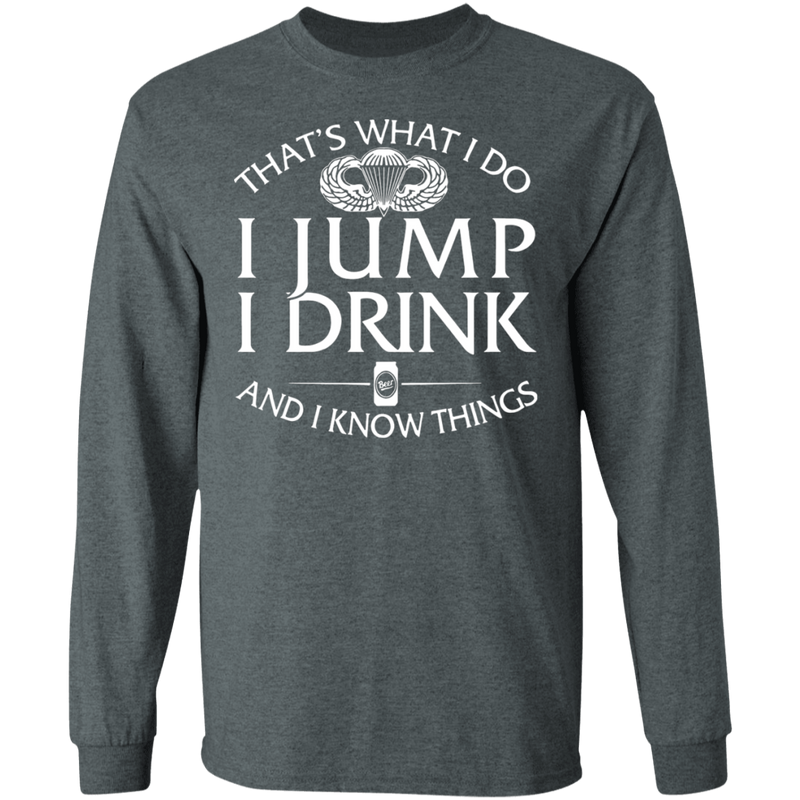 Basic Parachutist Badge I Jump Drink Shirt