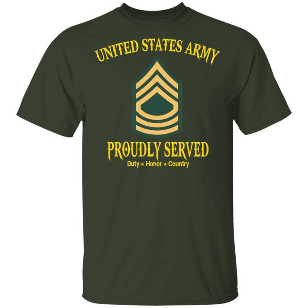 US ARMY MASTER SERGEANT E8 PROUDLY SERVED SHIRT