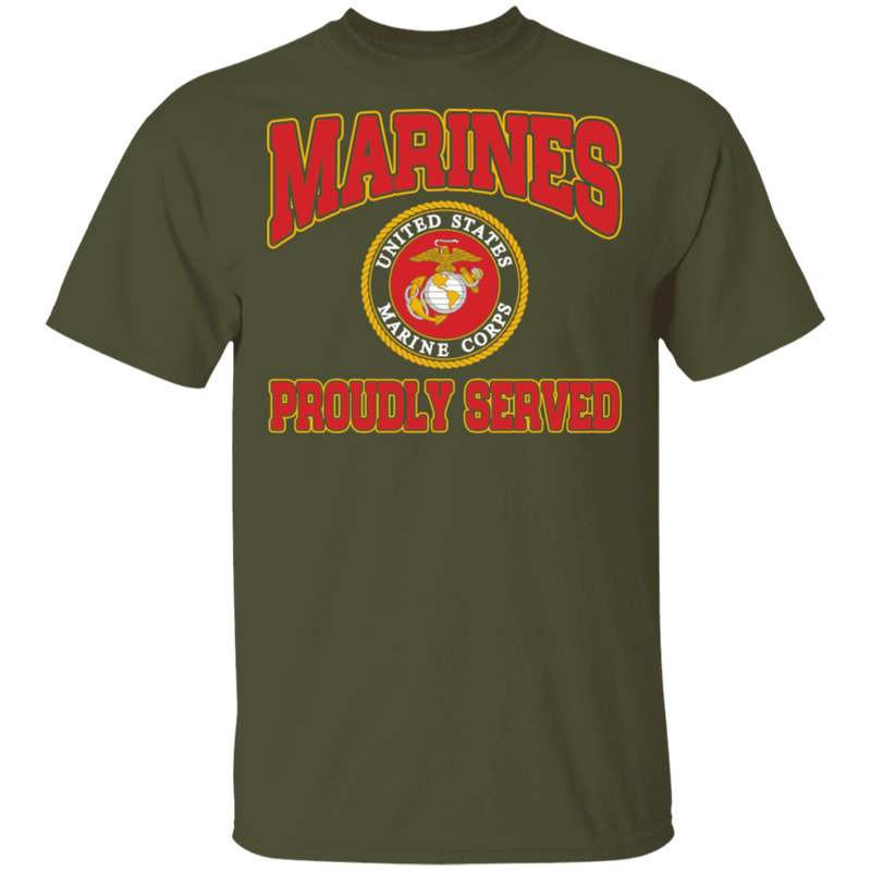 MARINES PROUDLY SERVED LOGO SHIRT