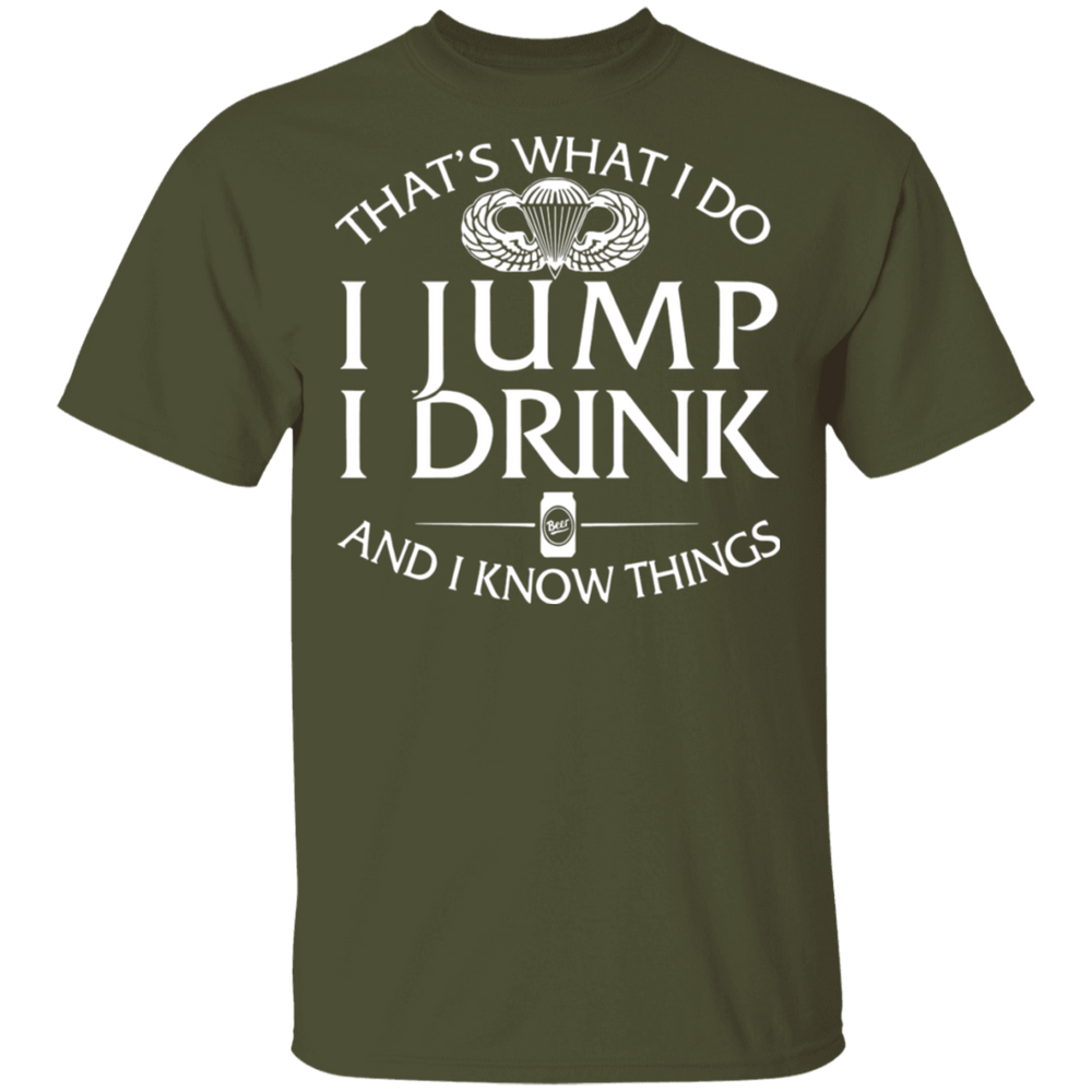Basic Parachutist Badge I Jump Drink Shirt