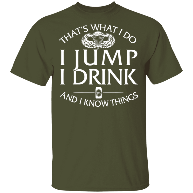 Basic Parachutist Badge I Jump Drink Shirt
