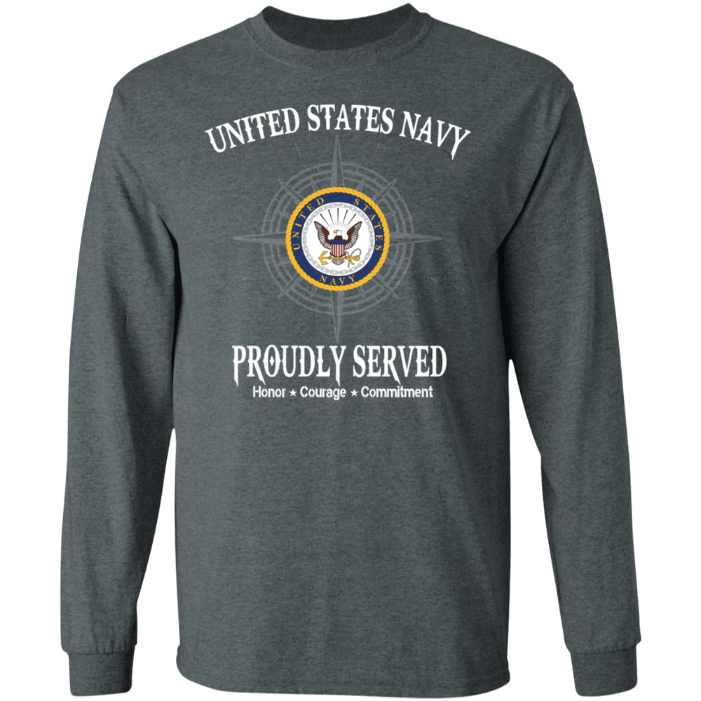USN PROUDLY SERVED NAVY LOGO SHIRT