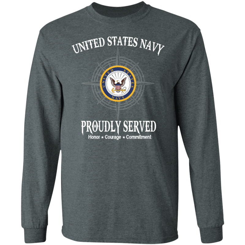 USN PROUDLY SERVED NAVY LOGO SHIRT