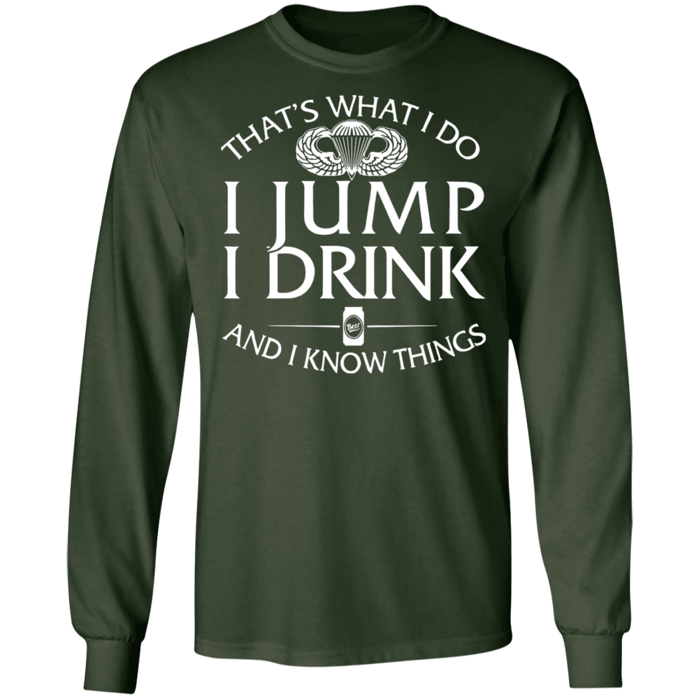 Basic Parachutist Badge I Jump Drink Shirt